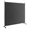 6 Feet Dark Grey Portable Privacy Screen Room Divider with Durable Metal Frame and Lockable Universal Wheels